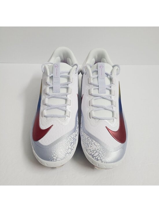 NEW Nike Alpha Huarache Elite 4 Low Baseball Cleats FD2745-106 Size 10 White main image 5